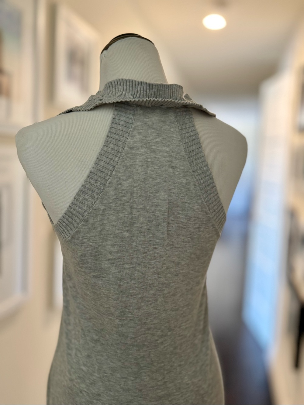 Banana Republic Heather Gray Ribbed Vest